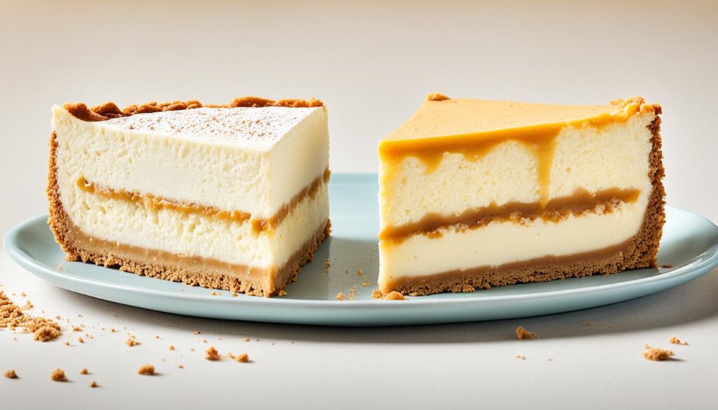 New York cheesecake and Philadelphia cheesecake