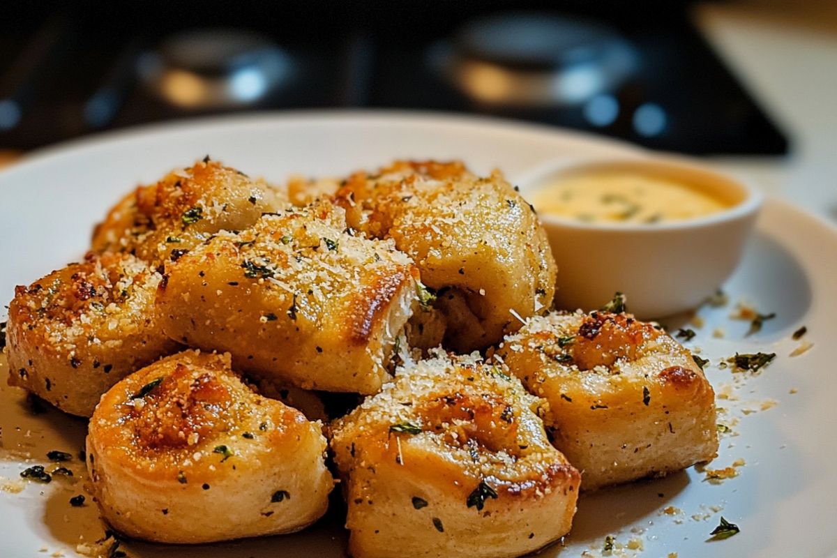 Garlic Parmesan Pizza Rolls