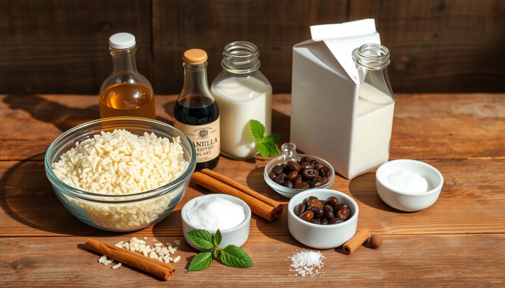 Rice pudding ingredients