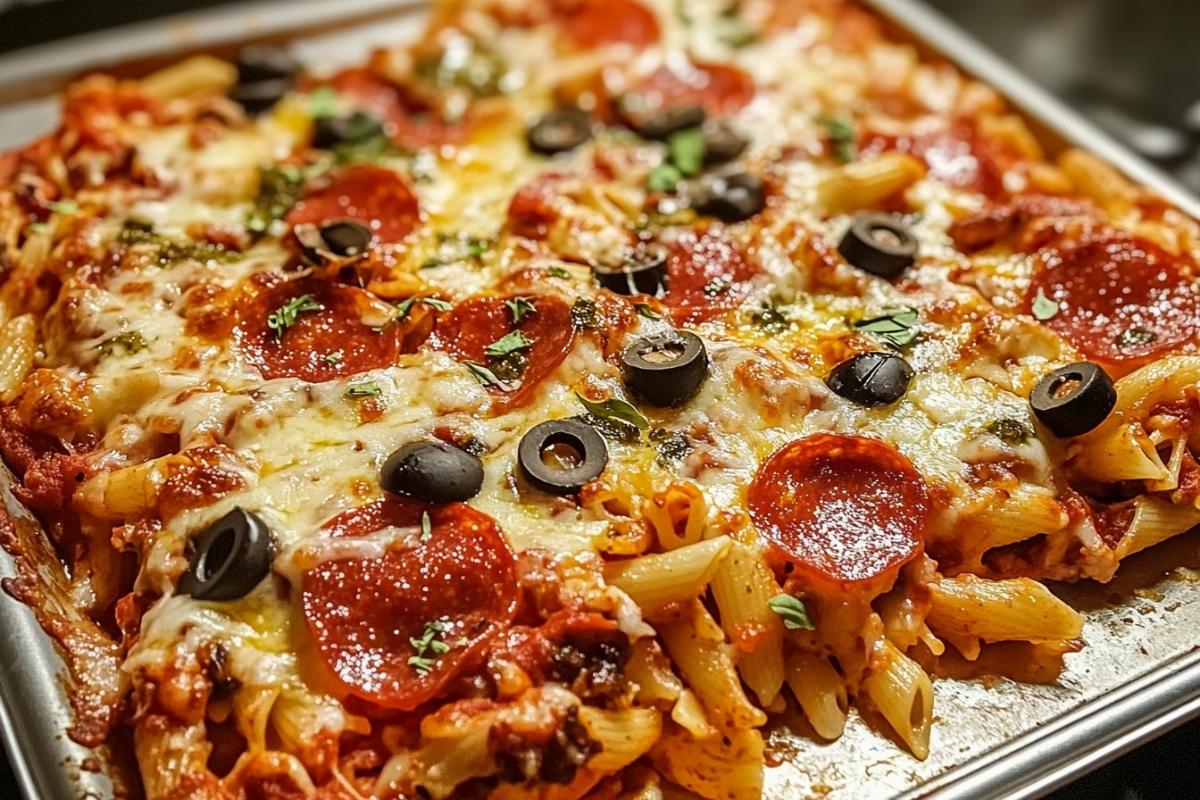 Loaded Pizza Pasta Bake